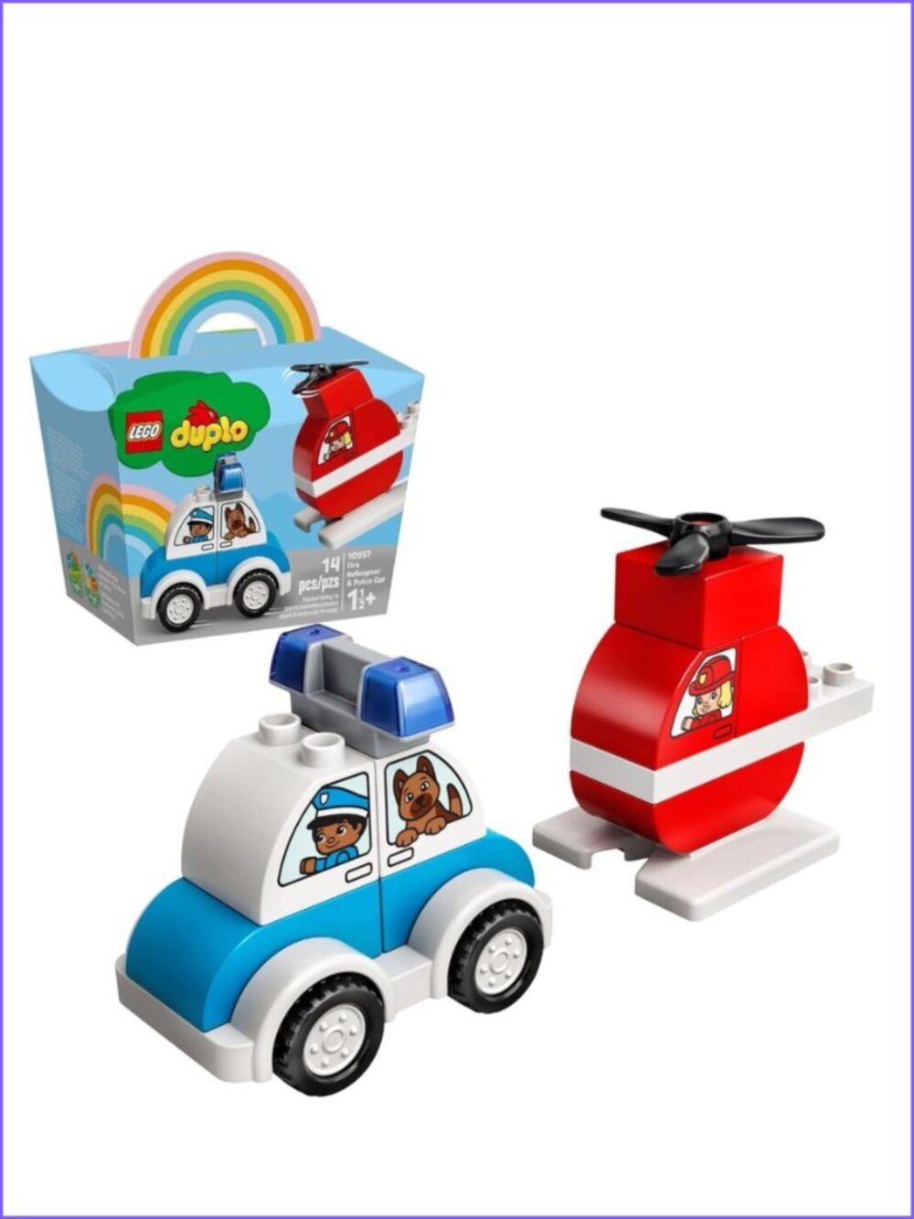 Lego DUPLO My First Fire Helicopter & Police Car 10957 Playset  New In Box